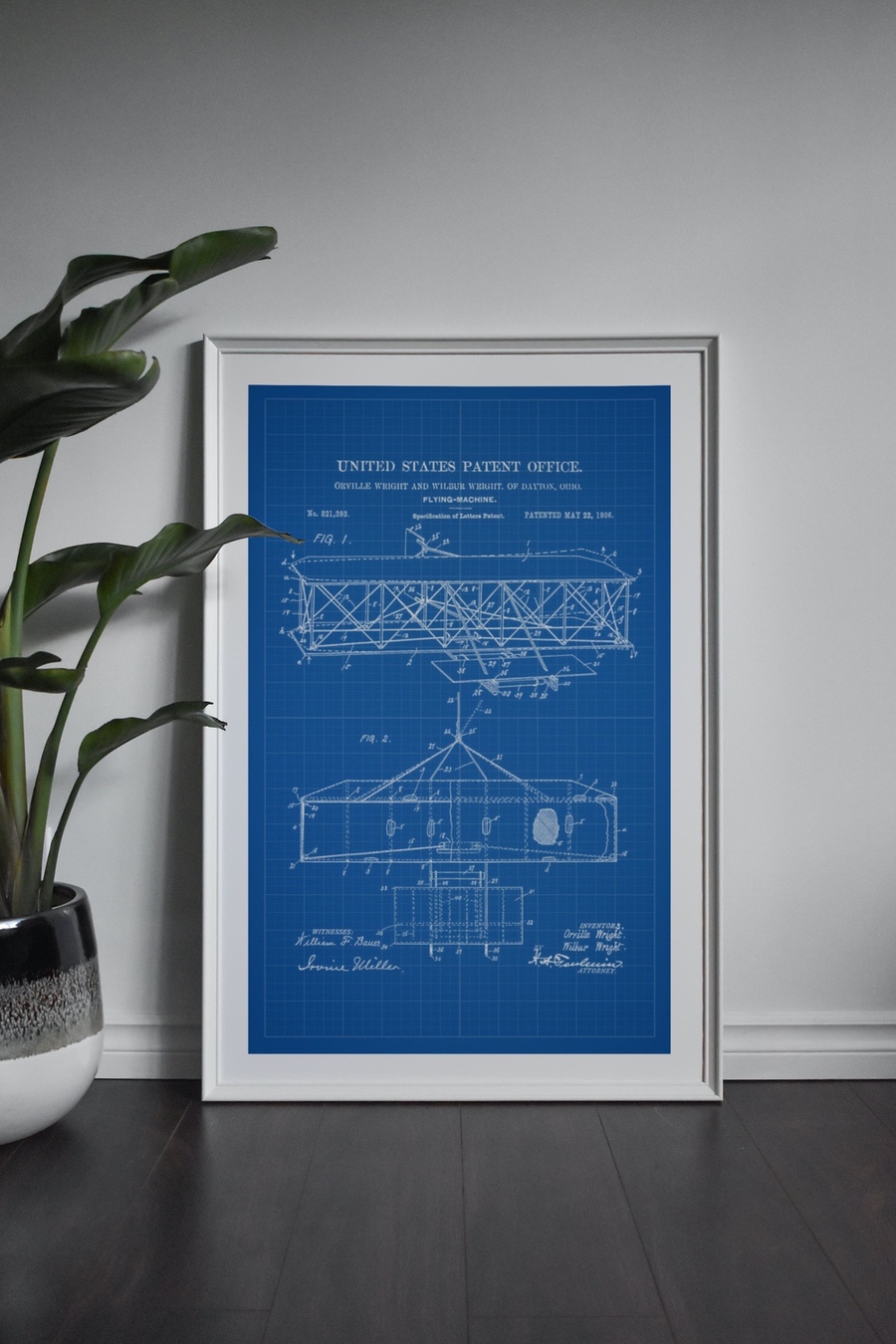 Patent Design Wrights Brother Poster